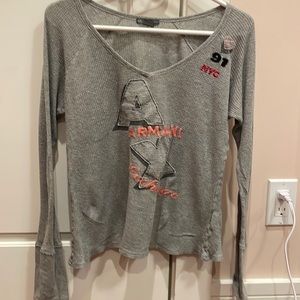 Armani Exchange Grey Top